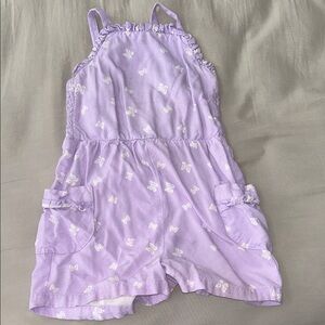 Lilac Butterfly Print Romper